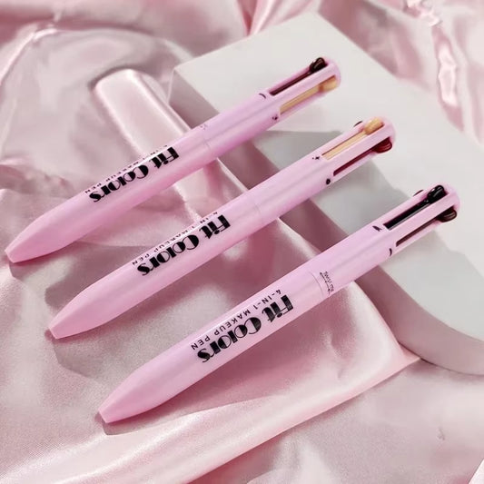 4-In-1 Makeup Pen Eyebrow Pencil, Eyeliner, Lip Liner, Highlighter Eyeshadow Pen 